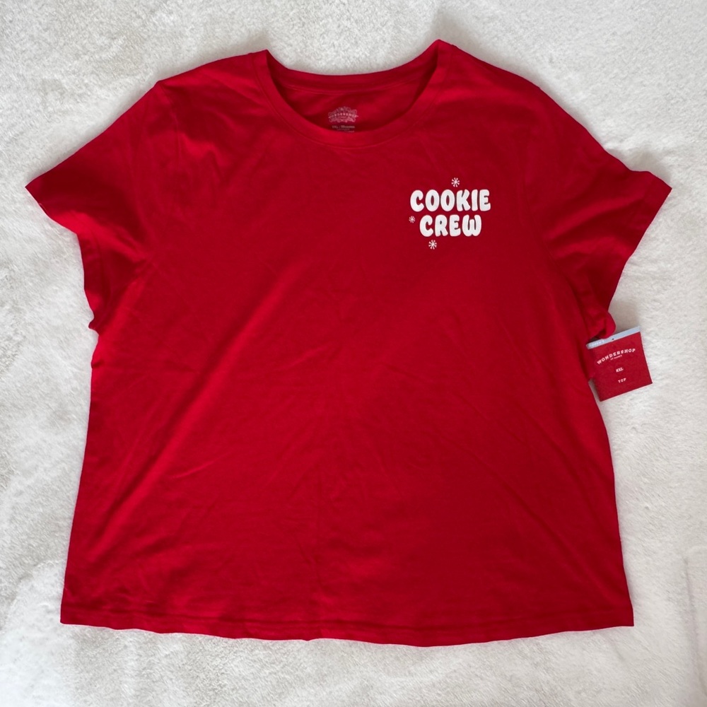 Wondershop Red Cookie Crew T-Shirt, Size XXL - NWT - Picture 2 of 10